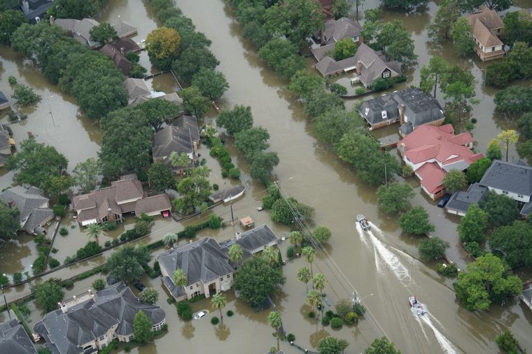 Flooded neighborhoods after Hurricane Harvey