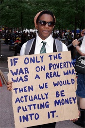 War on Poverty sign