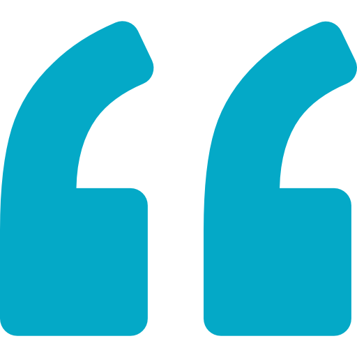 light blue quote icon