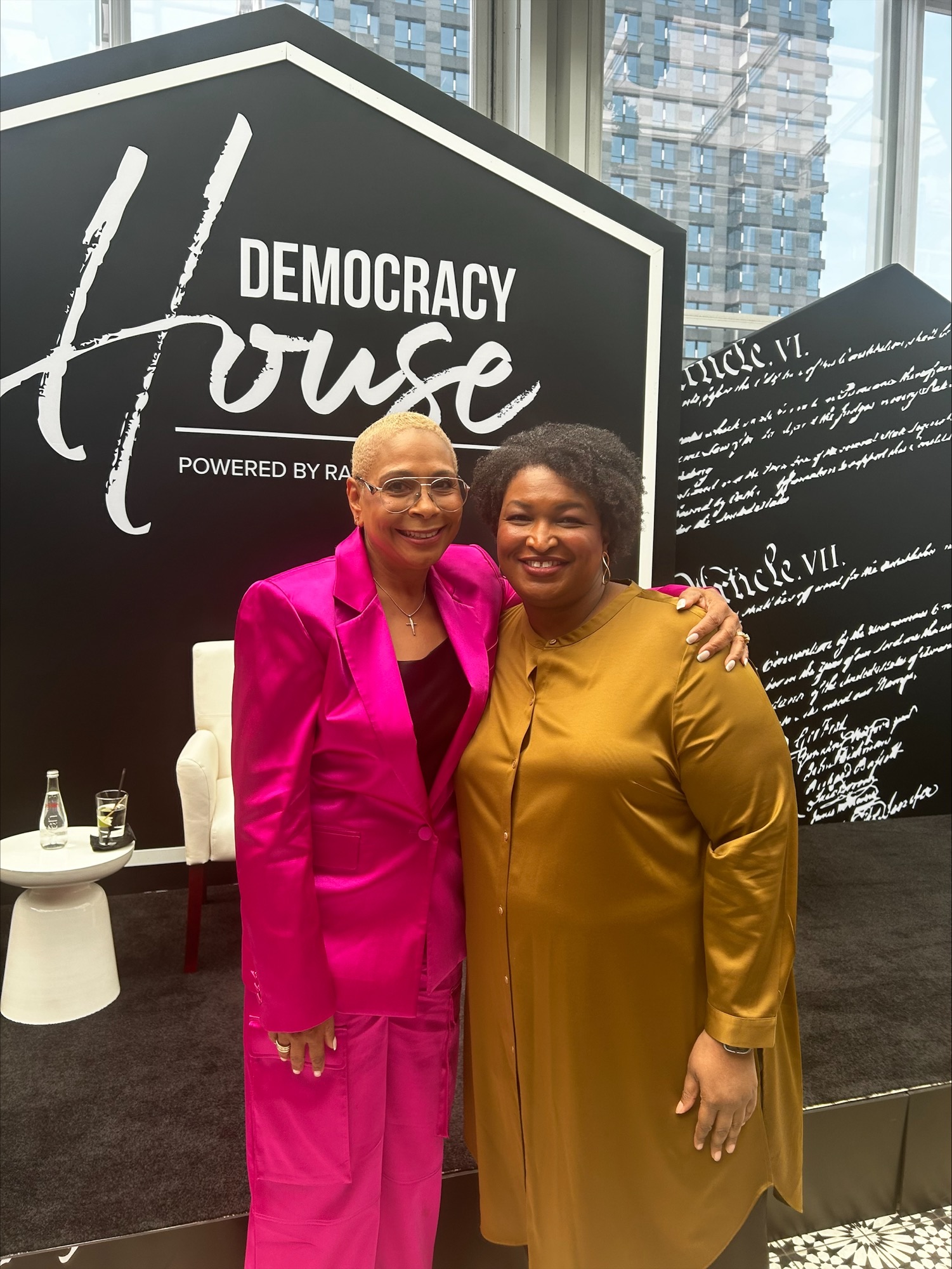 Tides CEO Janiece Evans-Page and former Georgia representative Stacey Abrams.