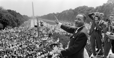 Dr. Martin Luther King Jr. during his historic “I Have a Dream” address at the March on Washington, August 28, 1963.