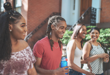 Latin, Afro-Caribbean and African-American tourists in New York, USA