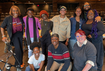 Venturous Playwright Fellow, Nissy Aya's workshop group.