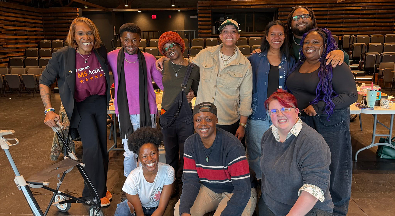 Venturous Playwright Fellow, Nissy Aya's workshop group.